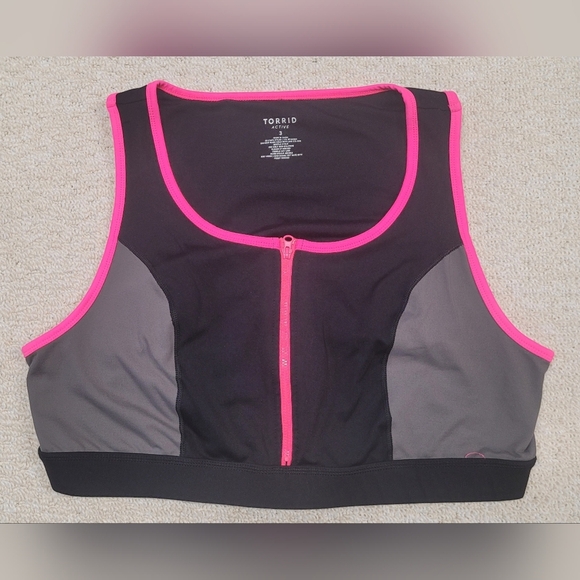 Torrid Active 3 Athletic Top Zipper Front Elastic Waist 22/24 3X Excellent Cond - Picture 1 of 4